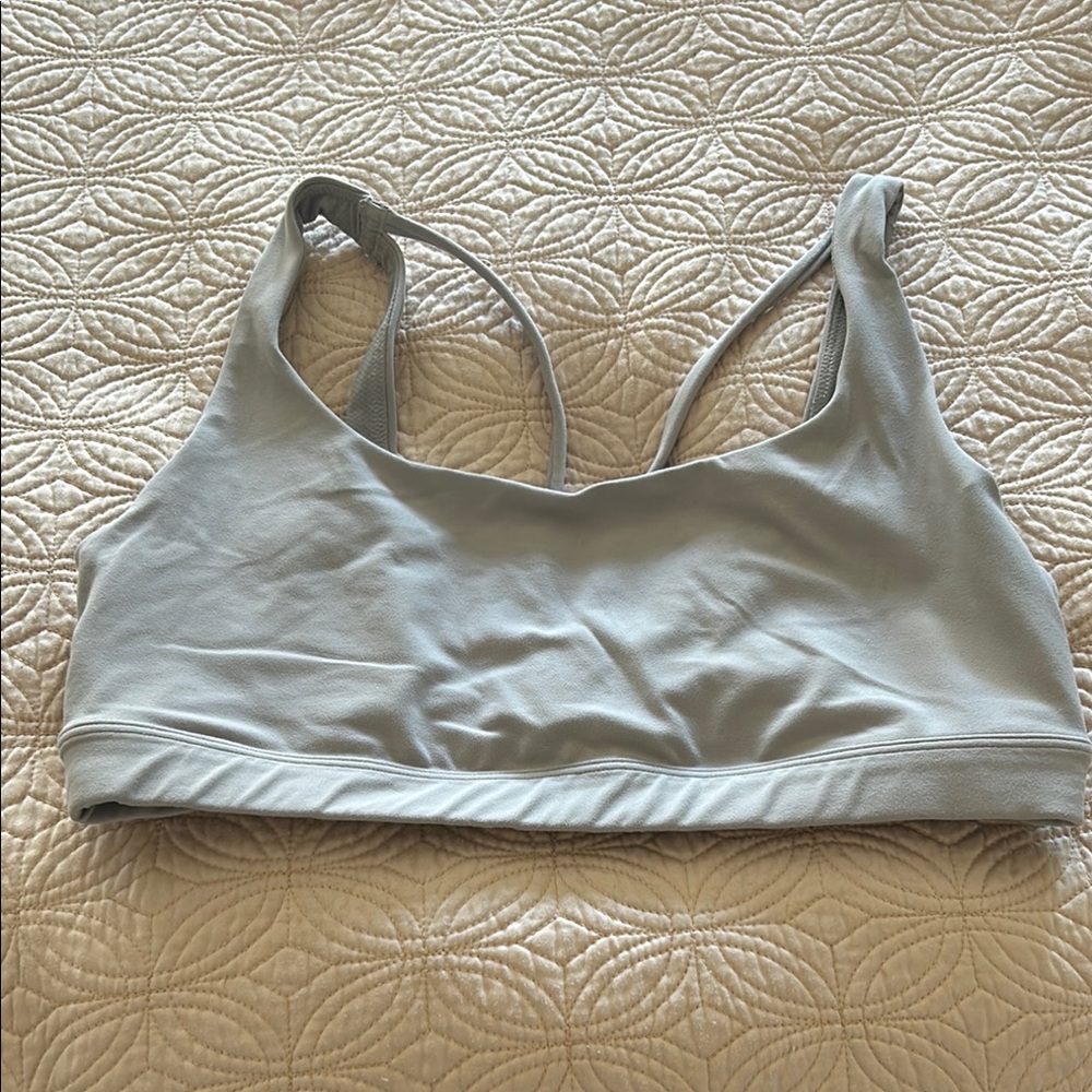 ATHLETA Light Gray/ lavender  Sports Bra